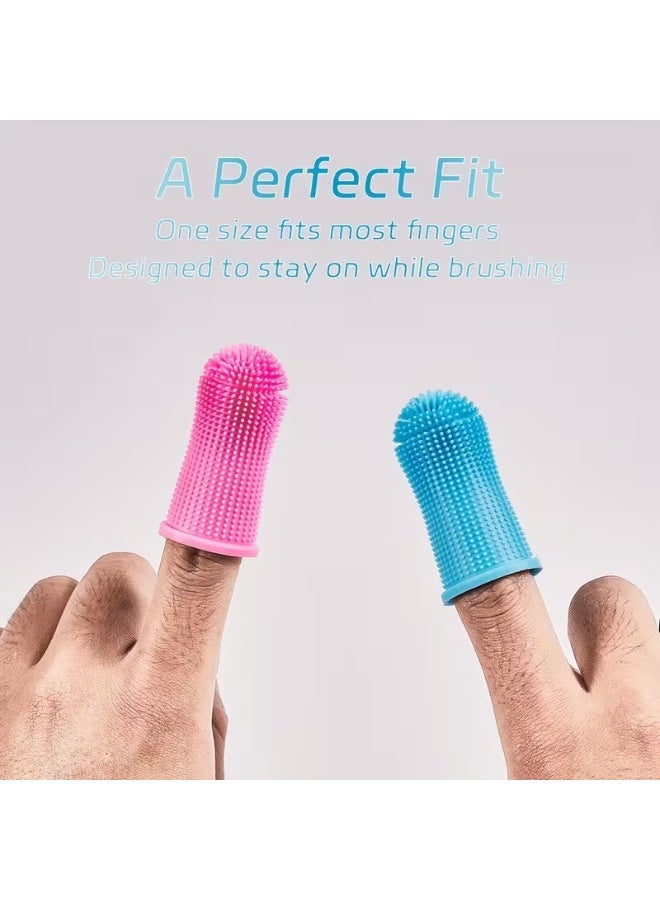 Home Clearance Sale 3PC Super Soft Silicone Pet Finger Toothbrush for Dogs & Cats - Gentle Dental Care with Soft Bristles, Ergonomic Grip, Plaque & Tartar Remover, Safe for Sensitive Gums, Multi-Color  (White, Pink, Blue) - Battery-Free, No Batteries/Electronics, Ideal for Puppy & Kitten Teeth Cleaning, Easytouse Design, Nontoxic Material, Petsafe Construction, Cat Owners, Dog Owners - Image 3